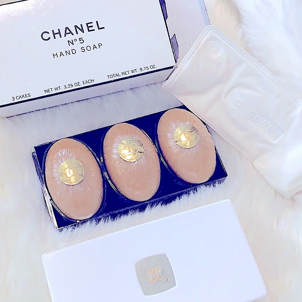 🥳HP RARE VTG://CHANEL N*5 HAND SOAP SET 3_CAKES •ORIGINAL PACKAGE~UNOPENED w/ßOX